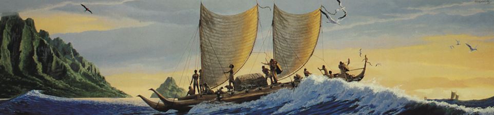 Ilustração na Voyaging Canoa 